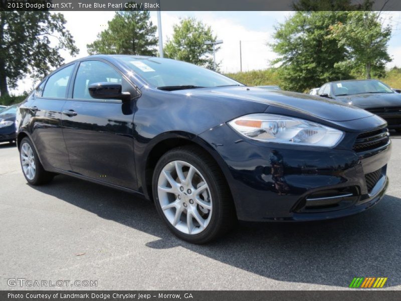 True Blue Pearl Coat / Black 2013 Dodge Dart SXT