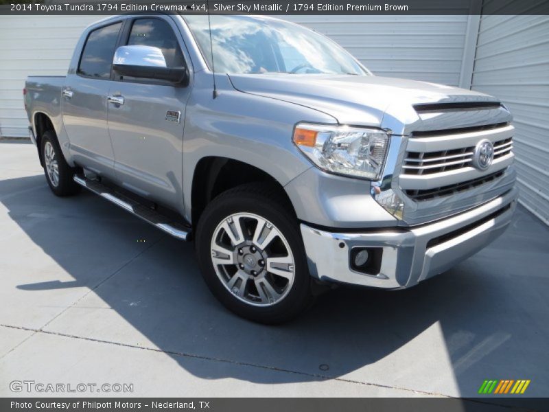 Silver Sky Metallic / 1794 Edition Premium Brown 2014 Toyota Tundra 1794 Edition Crewmax 4x4