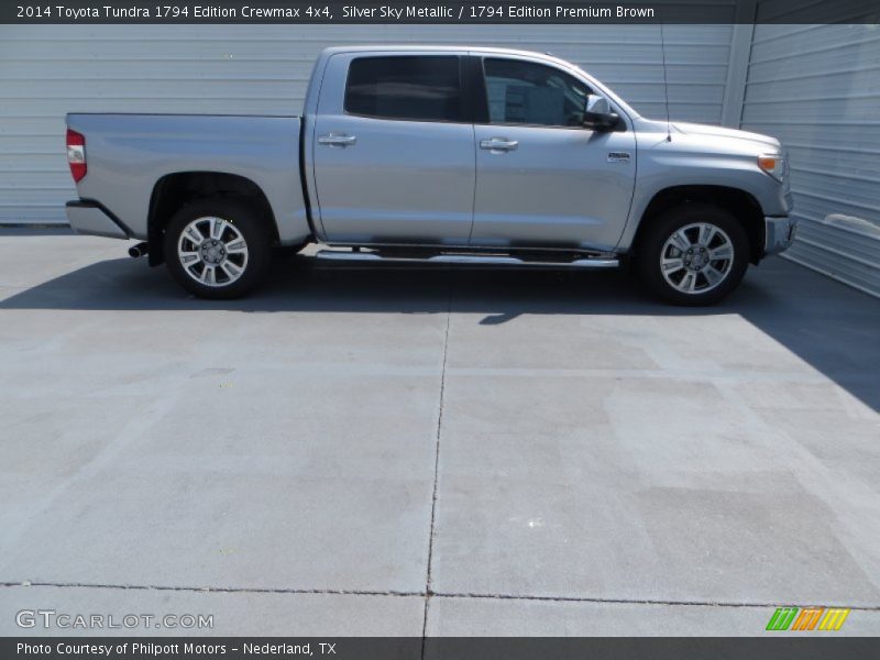 Silver Sky Metallic / 1794 Edition Premium Brown 2014 Toyota Tundra 1794 Edition Crewmax 4x4