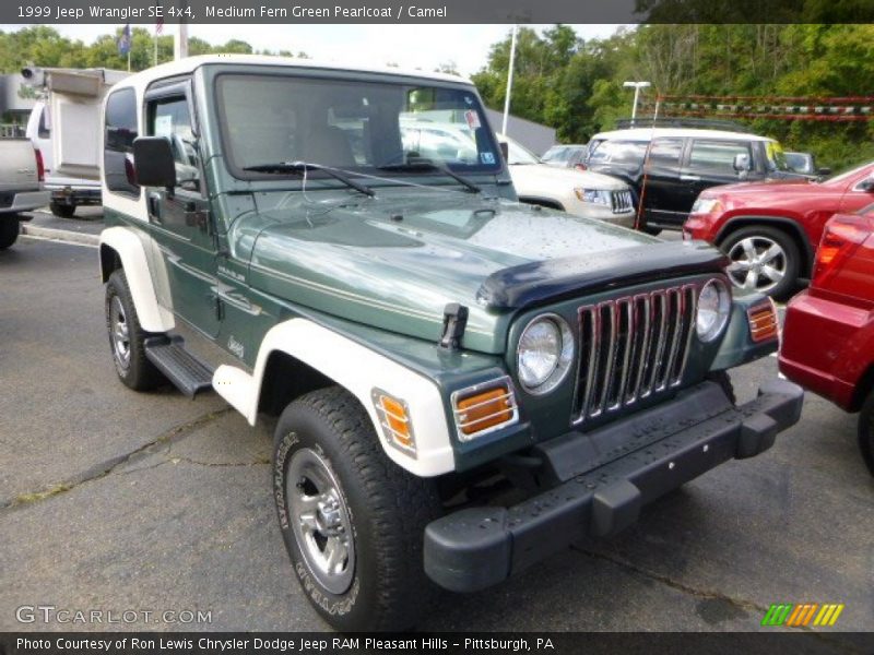 Medium Fern Green Pearlcoat / Camel 1999 Jeep Wrangler SE 4x4