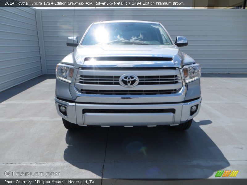 Silver Sky Metallic / 1794 Edition Premium Brown 2014 Toyota Tundra 1794 Edition Crewmax 4x4