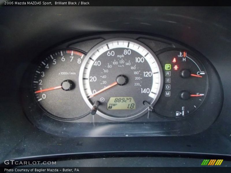  2006 MAZDA5 Sport Sport Gauges