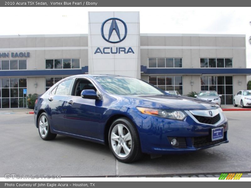 Vortex Blue Pearl / Ebony 2010 Acura TSX Sedan