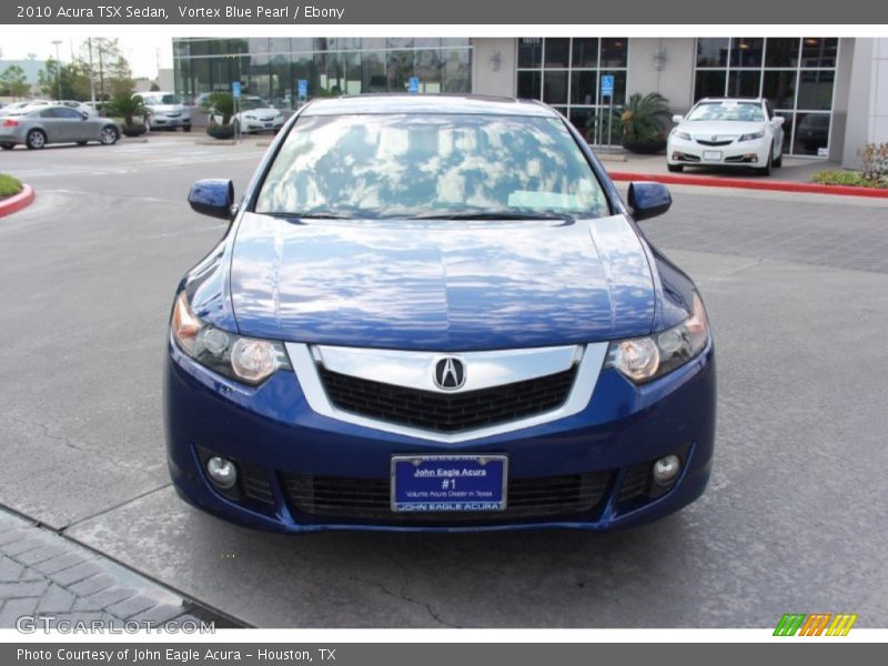 Vortex Blue Pearl / Ebony 2010 Acura TSX Sedan