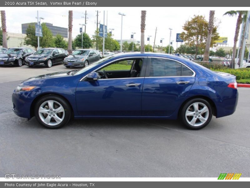 Vortex Blue Pearl / Ebony 2010 Acura TSX Sedan