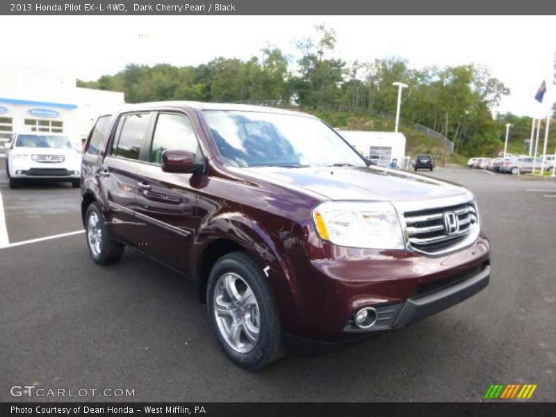 Dark Cherry Pearl / Black 2013 Honda Pilot EX-L 4WD