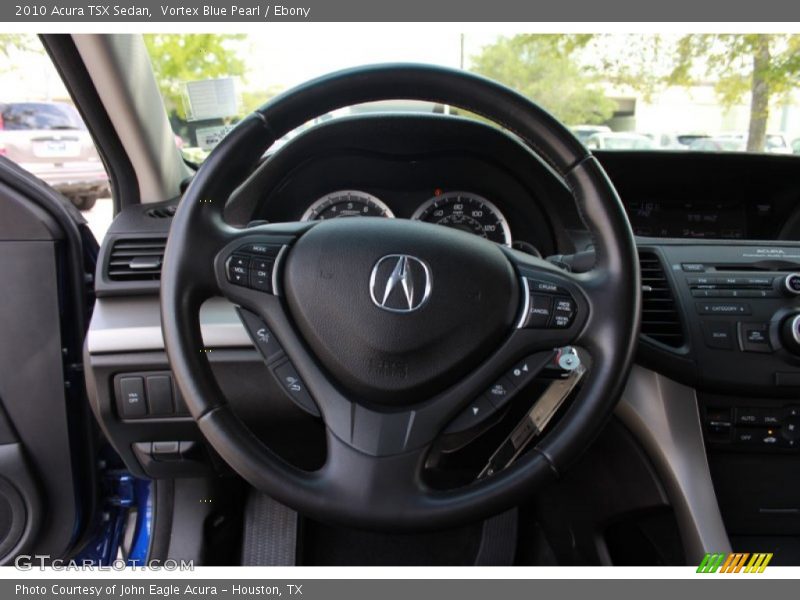 Vortex Blue Pearl / Ebony 2010 Acura TSX Sedan