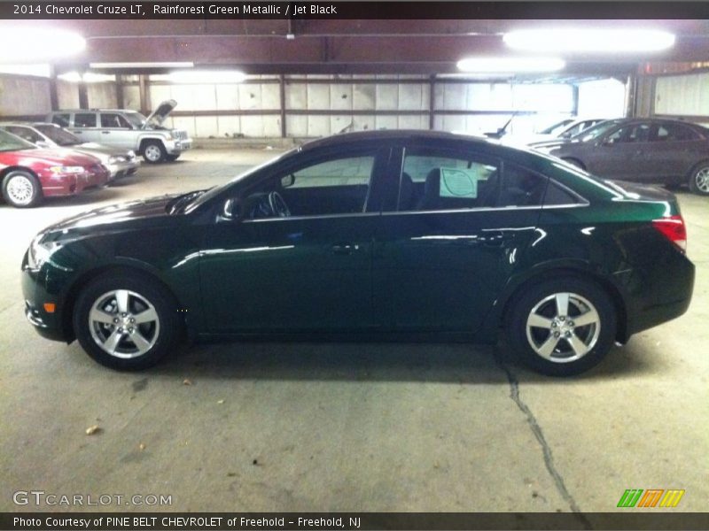 Rainforest Green Metallic / Jet Black 2014 Chevrolet Cruze LT