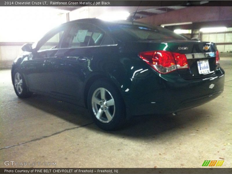 Rainforest Green Metallic / Jet Black 2014 Chevrolet Cruze LT