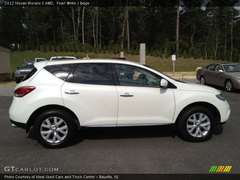 Pearl White / Beige 2012 Nissan Murano S AWD