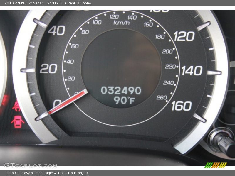 Vortex Blue Pearl / Ebony 2010 Acura TSX Sedan