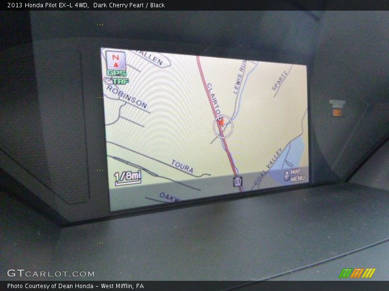 Dark Cherry Pearl / Black 2013 Honda Pilot EX-L 4WD