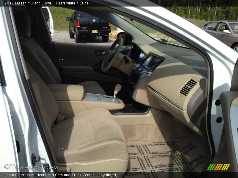 Pearl White / Beige 2012 Nissan Murano S AWD
