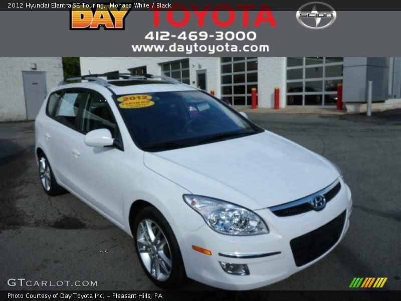 Monaco White / Black 2012 Hyundai Elantra SE Touring