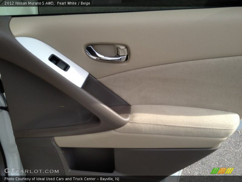 Pearl White / Beige 2012 Nissan Murano S AWD