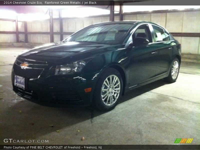 Rainforest Green Metallic / Jet Black 2014 Chevrolet Cruze Eco