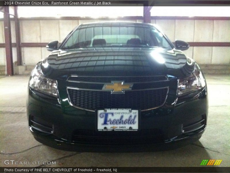 Rainforest Green Metallic / Jet Black 2014 Chevrolet Cruze Eco