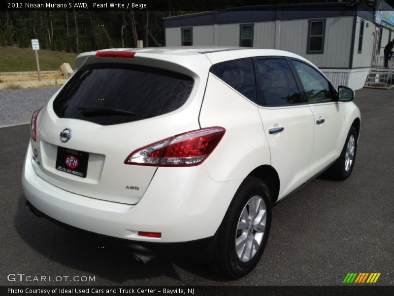 Pearl White / Beige 2012 Nissan Murano S AWD