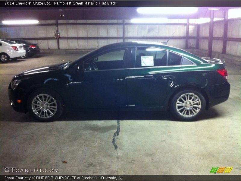 Rainforest Green Metallic / Jet Black 2014 Chevrolet Cruze Eco