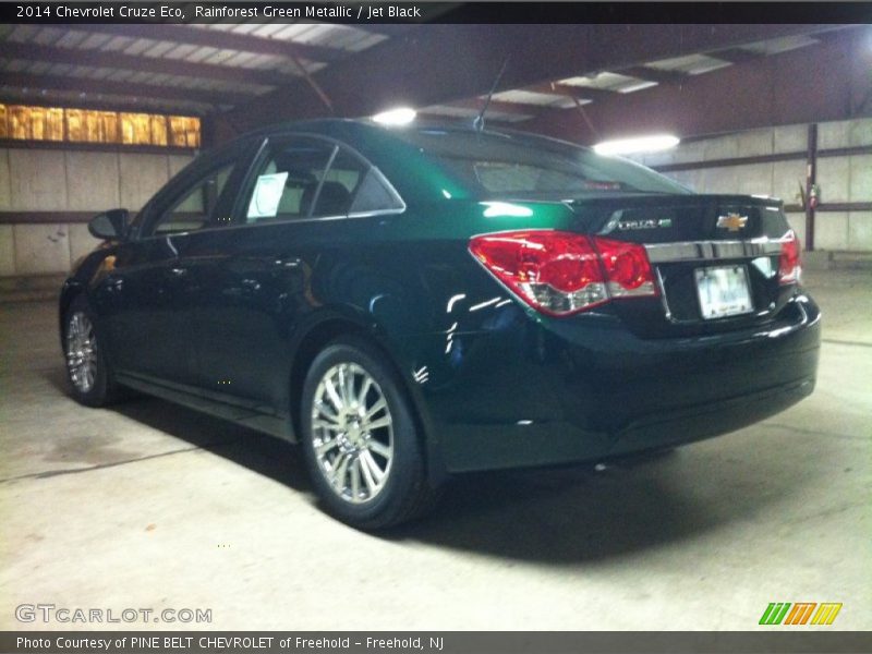 Rainforest Green Metallic / Jet Black 2014 Chevrolet Cruze Eco