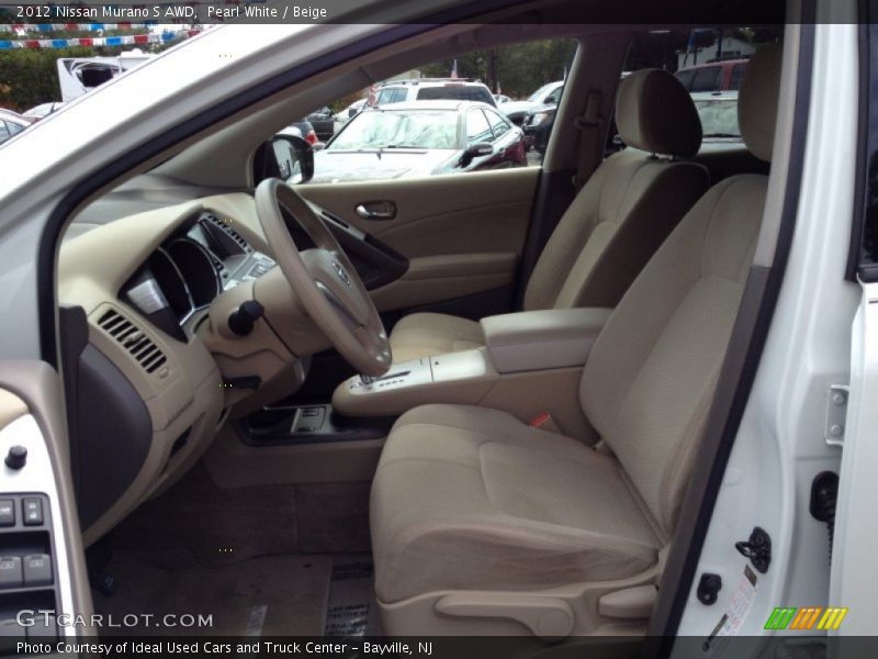 Pearl White / Beige 2012 Nissan Murano S AWD