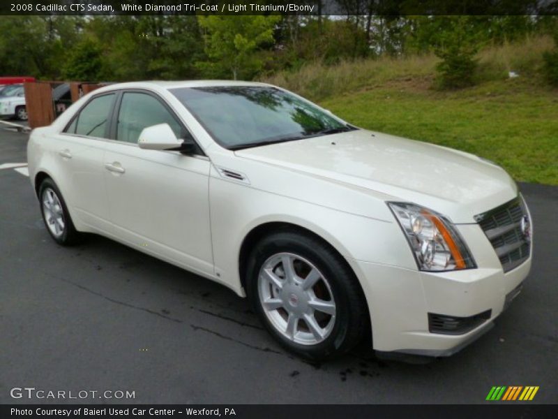 White Diamond Tri-Coat / Light Titanium/Ebony 2008 Cadillac CTS Sedan