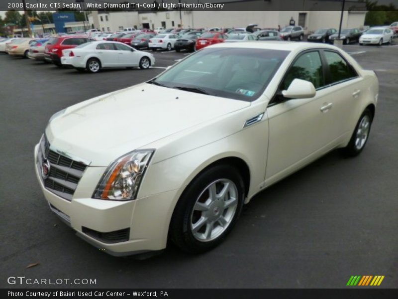 White Diamond Tri-Coat / Light Titanium/Ebony 2008 Cadillac CTS Sedan