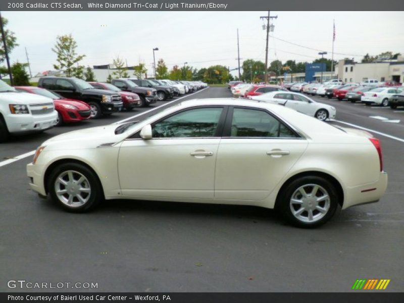 White Diamond Tri-Coat / Light Titanium/Ebony 2008 Cadillac CTS Sedan