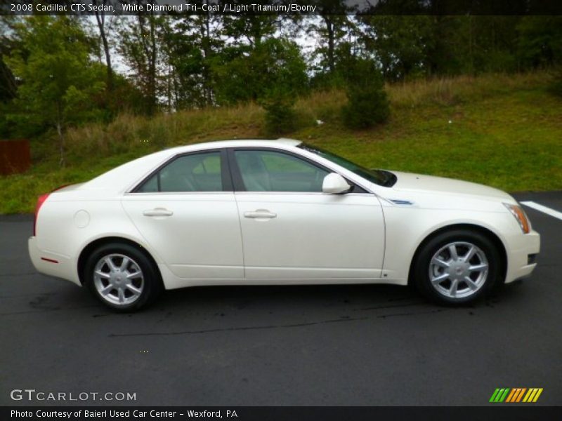 White Diamond Tri-Coat / Light Titanium/Ebony 2008 Cadillac CTS Sedan