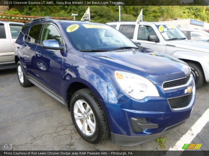 Navy Blue Metallic / Jet Black/Light Titanium 2010 Chevrolet Equinox LT AWD