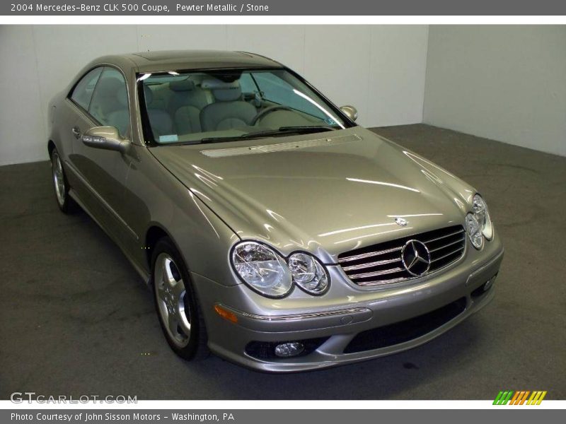 Pewter Metallic / Stone 2004 Mercedes-Benz CLK 500 Coupe
