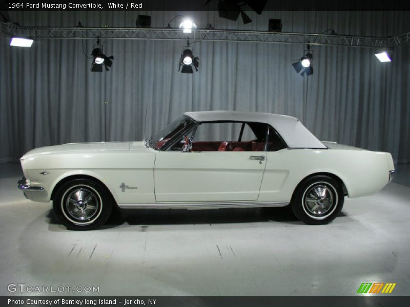 White / Red 1964 Ford Mustang Convertible
