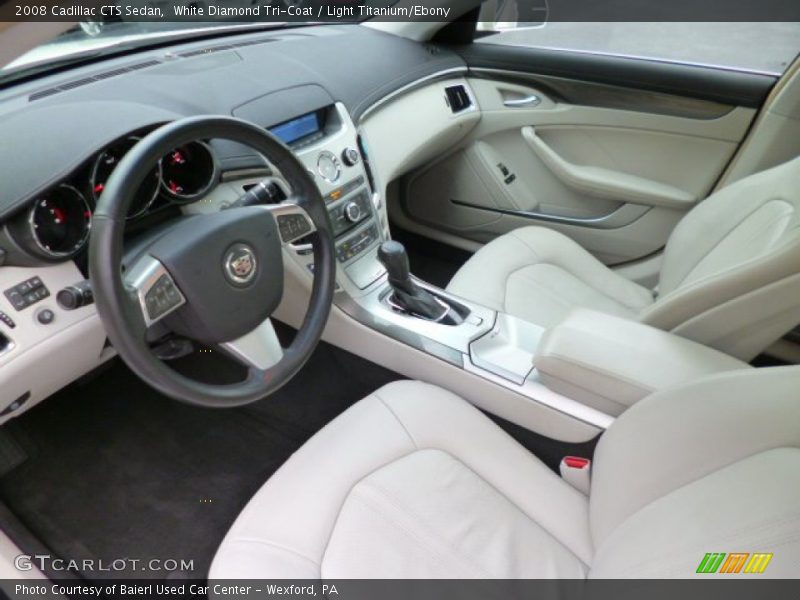 White Diamond Tri-Coat / Light Titanium/Ebony 2008 Cadillac CTS Sedan