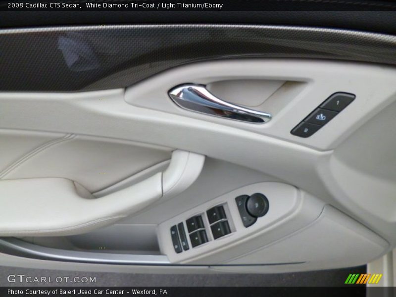 White Diamond Tri-Coat / Light Titanium/Ebony 2008 Cadillac CTS Sedan