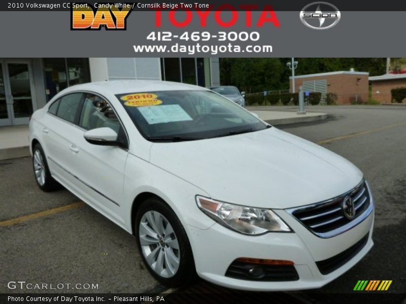 Candy White / Cornsilk Beige Two Tone 2010 Volkswagen CC Sport
