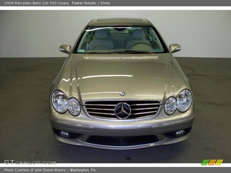 Pewter Metallic / Stone 2004 Mercedes-Benz CLK 500 Coupe