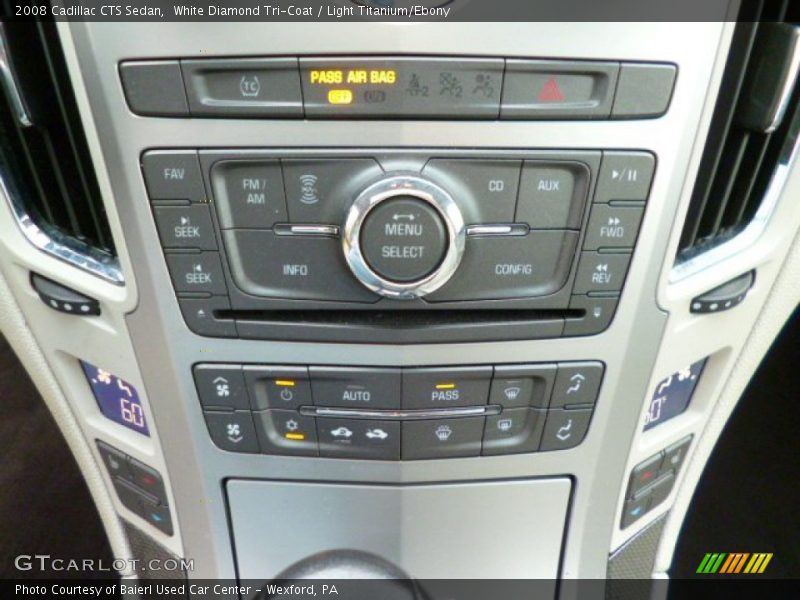White Diamond Tri-Coat / Light Titanium/Ebony 2008 Cadillac CTS Sedan