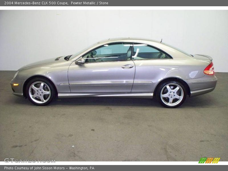 Pewter Metallic / Stone 2004 Mercedes-Benz CLK 500 Coupe