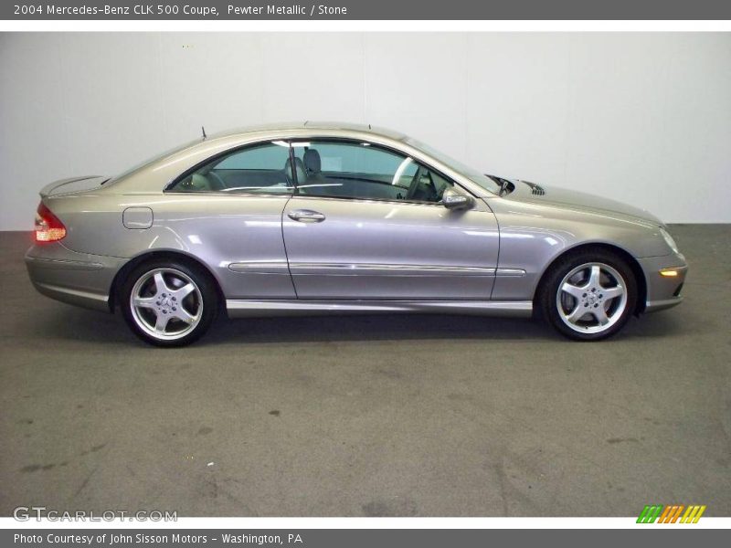 Pewter Metallic / Stone 2004 Mercedes-Benz CLK 500 Coupe