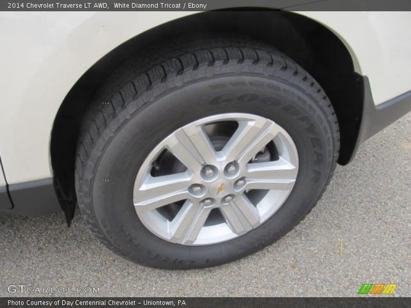 White Diamond Tricoat / Ebony 2014 Chevrolet Traverse LT AWD