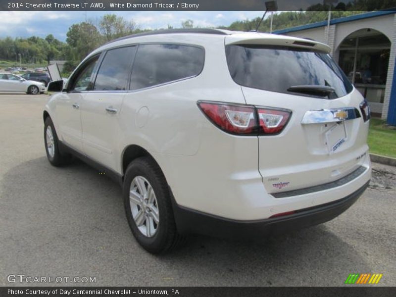 White Diamond Tricoat / Ebony 2014 Chevrolet Traverse LT AWD