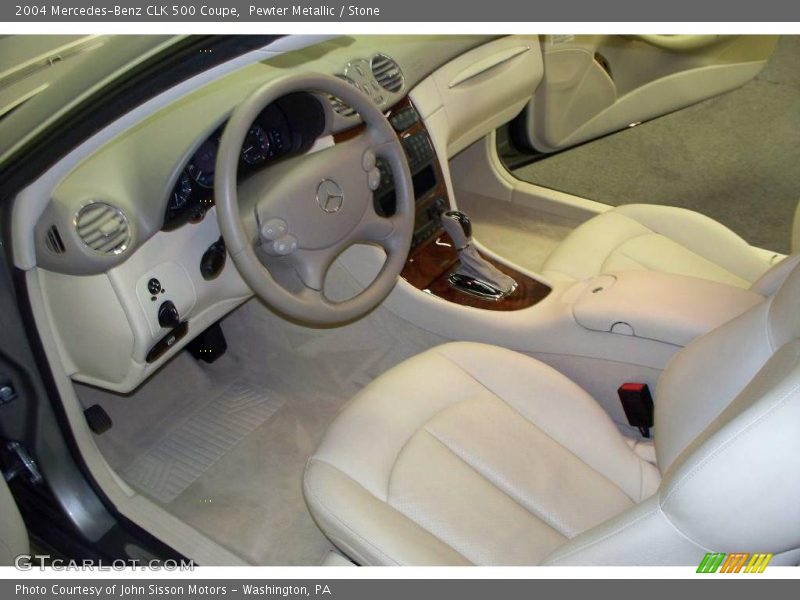 Pewter Metallic / Stone 2004 Mercedes-Benz CLK 500 Coupe