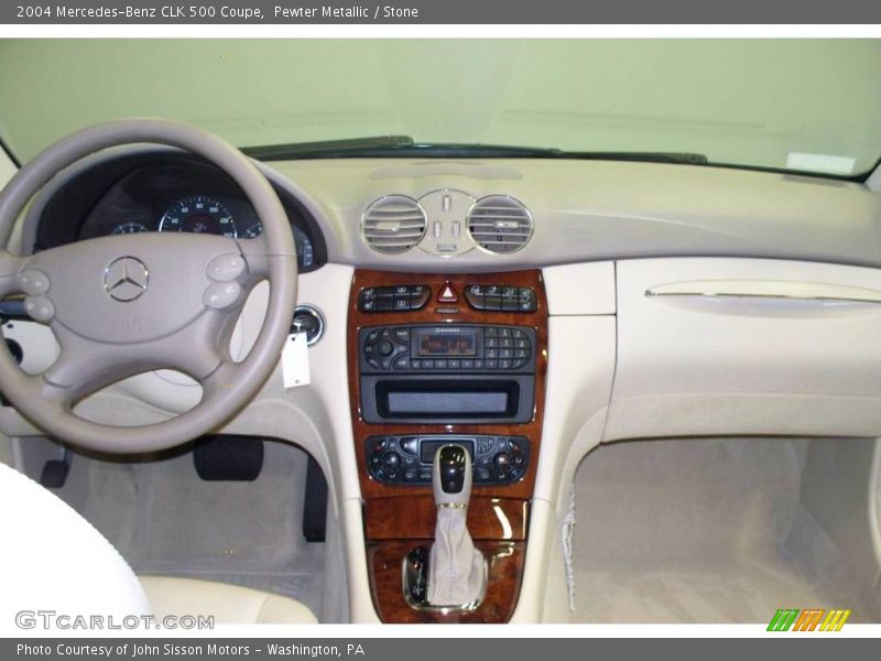 Pewter Metallic / Stone 2004 Mercedes-Benz CLK 500 Coupe