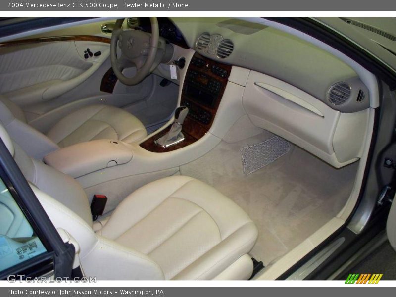 Pewter Metallic / Stone 2004 Mercedes-Benz CLK 500 Coupe