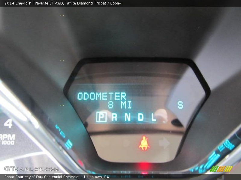 White Diamond Tricoat / Ebony 2014 Chevrolet Traverse LT AWD
