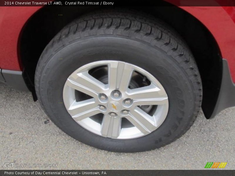 Crystal Red Tintcoat / Ebony 2014 Chevrolet Traverse LT AWD
