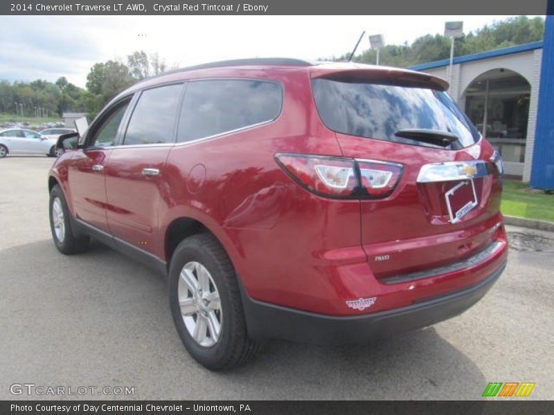 Crystal Red Tintcoat / Ebony 2014 Chevrolet Traverse LT AWD