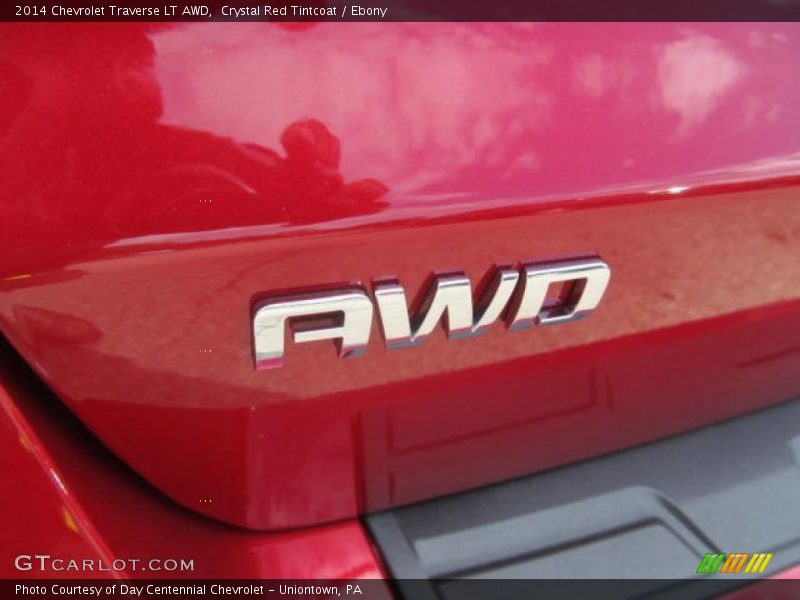 Crystal Red Tintcoat / Ebony 2014 Chevrolet Traverse LT AWD