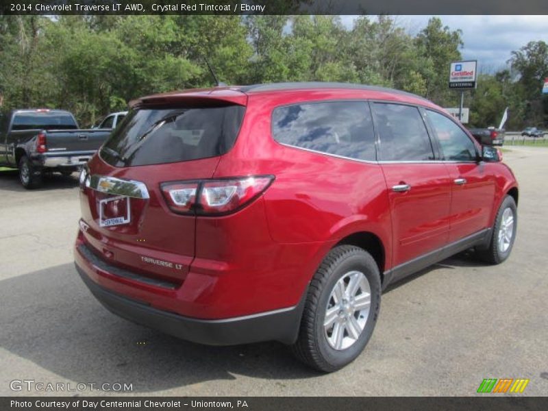Crystal Red Tintcoat / Ebony 2014 Chevrolet Traverse LT AWD