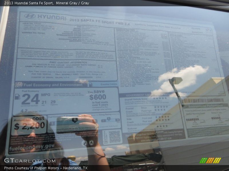 Mineral Gray / Gray 2013 Hyundai Santa Fe Sport